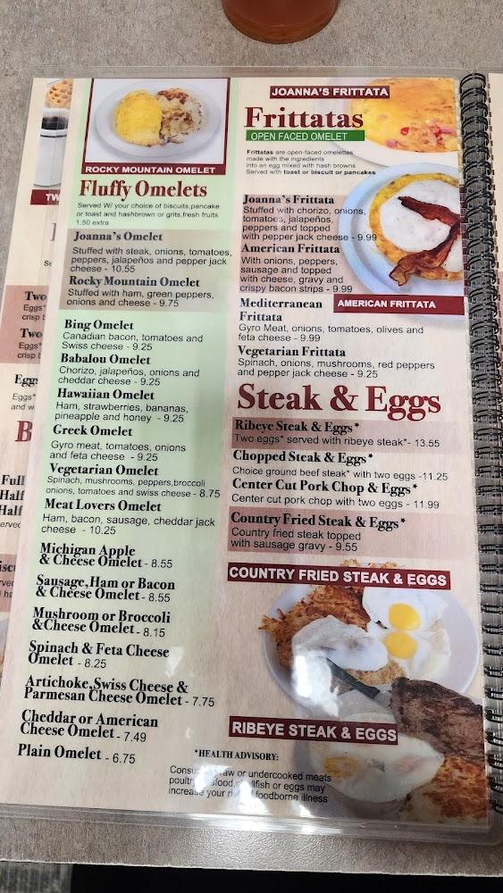 Joanna's Family Restaurant Menu image 3